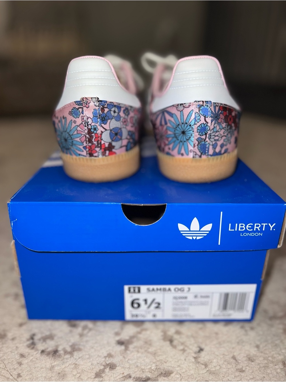 Adidas Liberty London Pink Floral Sneakers - size 8.5 - Picture 6 of 10